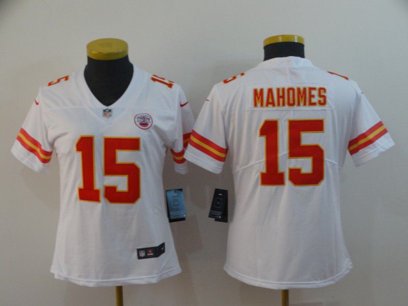 Women Kansas City Chiefs #15 Mahomes White Nike Vapor Untouchable Limited Player NFL Jerseys->chicago bears->NFL Jersey